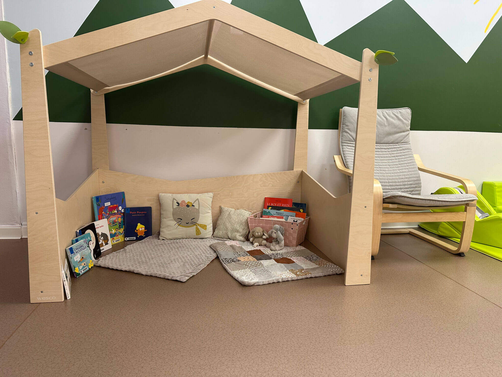 L'espace lecture pour les enfants de Chemins Enchantés